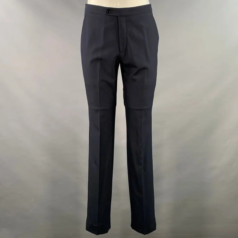 INDOCHINO Size 38 Navy Black Contrast Trim Wool Cashmere Tuxedo